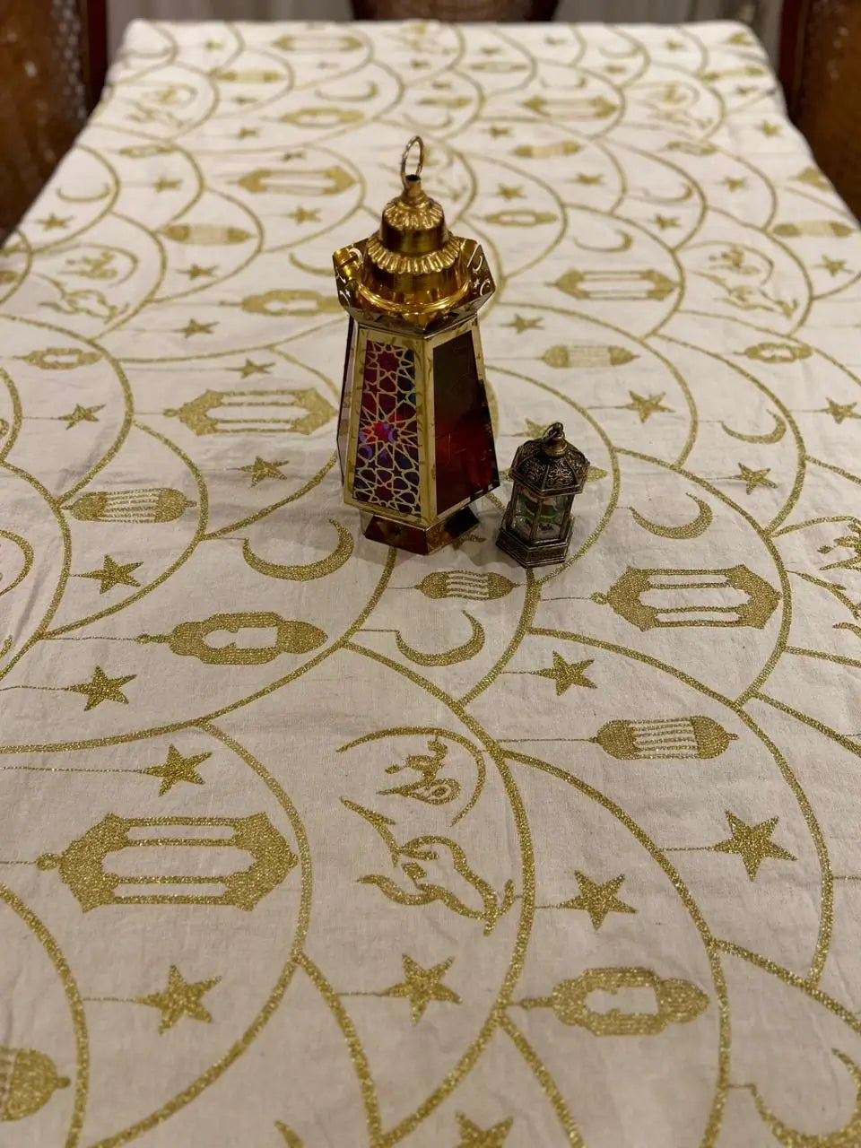 GOLD RAMDAN TABLECLOTH